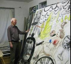 Oskar Manigk in seinem Atelier