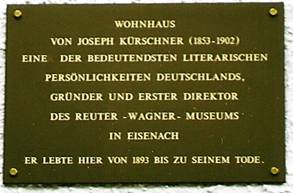 Gedenkplakette am Kürschnerhaus